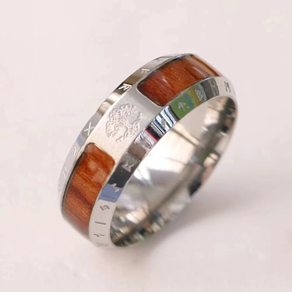 Photos - Ring Vintage Mens Stainless Steel Viking Tree Of Life (steel, 12)