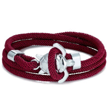 (Silver Wine) Hand Braided Sea Turtle Viking Bracelet Charms Rope For Men Women