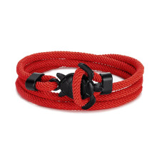 (Red) Hand Braided Sea Turtle Viking Bracelet Charms Rope For Men Women