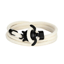 (White) Hand Braided Sea Turtle Viking Bracelet Charms Rope For Men Women