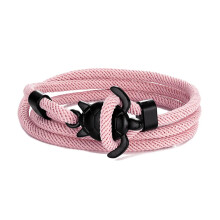(Pink) Hand Braided Sea Turtle Viking Bracelet Charms Rope For Men Women