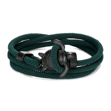 (Dark green) Hand Braided Sea Turtle Viking Bracelet Charms Rope For Men Women