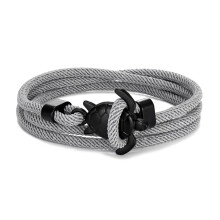(Gray) Hand Braided Sea Turtle Viking Bracelet Charms Rope For Men Women