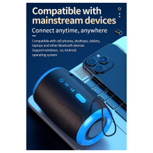 Portable Speaker Wireless Bluetooth Speakers with 5.3 Stereo FM/SD/USB Disk/Aux Modes Waterproof for Outdoor Hifi Sound