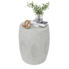 Modern Outdoor Patio Side Table Lightweight Concrete Accent Table