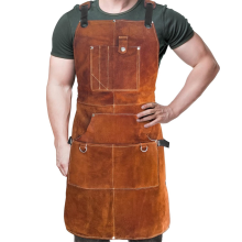 Werkstattschürze mit Werkzeugtasche, strapazierfähige Holzarbeitsschürze für Herren, für Schmied, Holzarbeiter, M-XXL