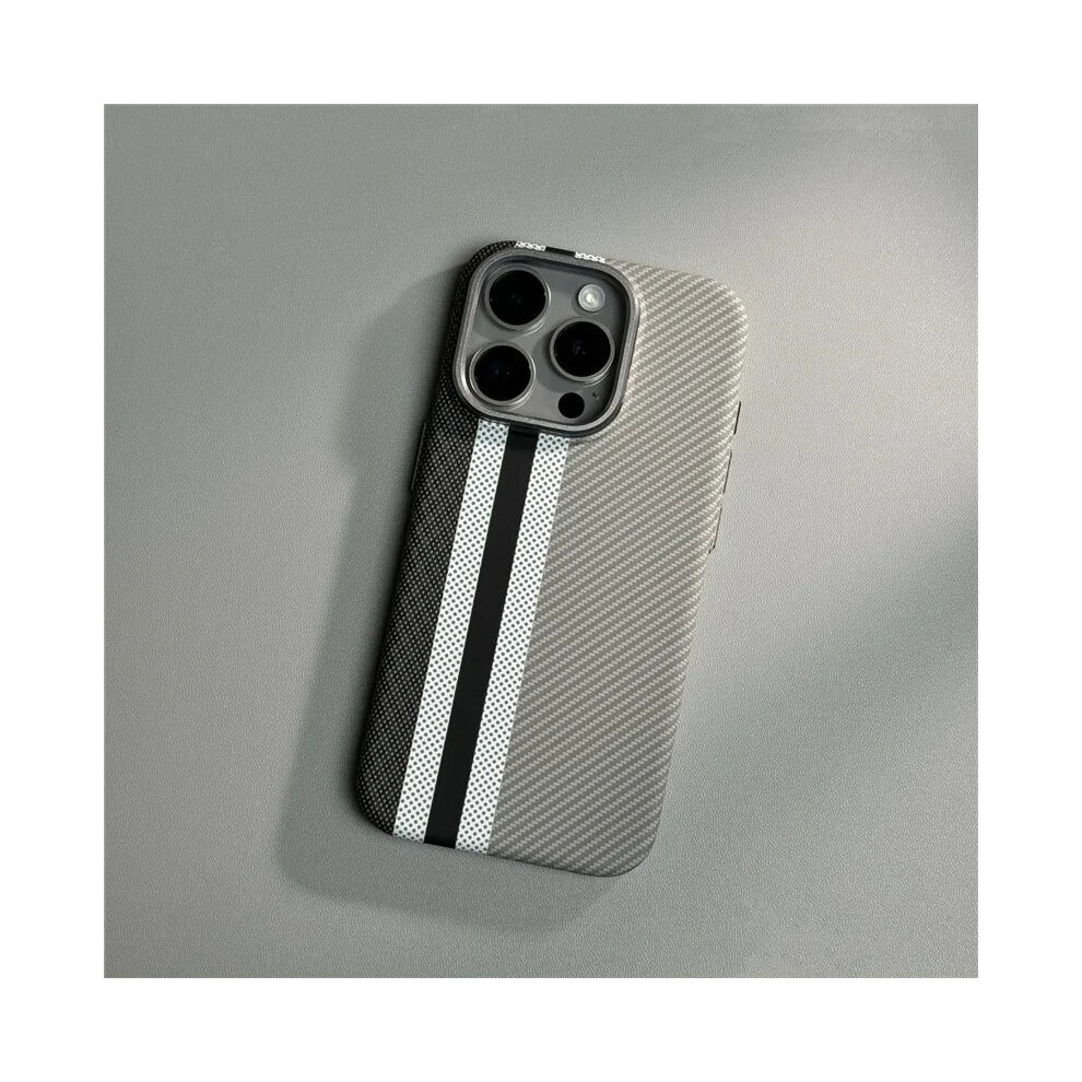 (, For Iphone 12) Geometric Carbon Fiber Texture 3D Relief Magsafe Case For Iphone 16 15 14 13 12 Gray 4808397775947