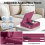 Tablet Pillow Stand with Storage Foldable Holder Angle Adjustable Soft Pad Dock for Bed and Laptop Desk Gray 4