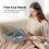 Tablet Pillow Stand with Storage Foldable Holder Angle Adjustable Soft Pad Dock for Bed and Laptop Desk Gray 6