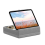 Tablet Pillow Stand with Storage Foldable Holder Angle Adjustable Soft Pad Dock for Bed and Laptop Desk Gray 1