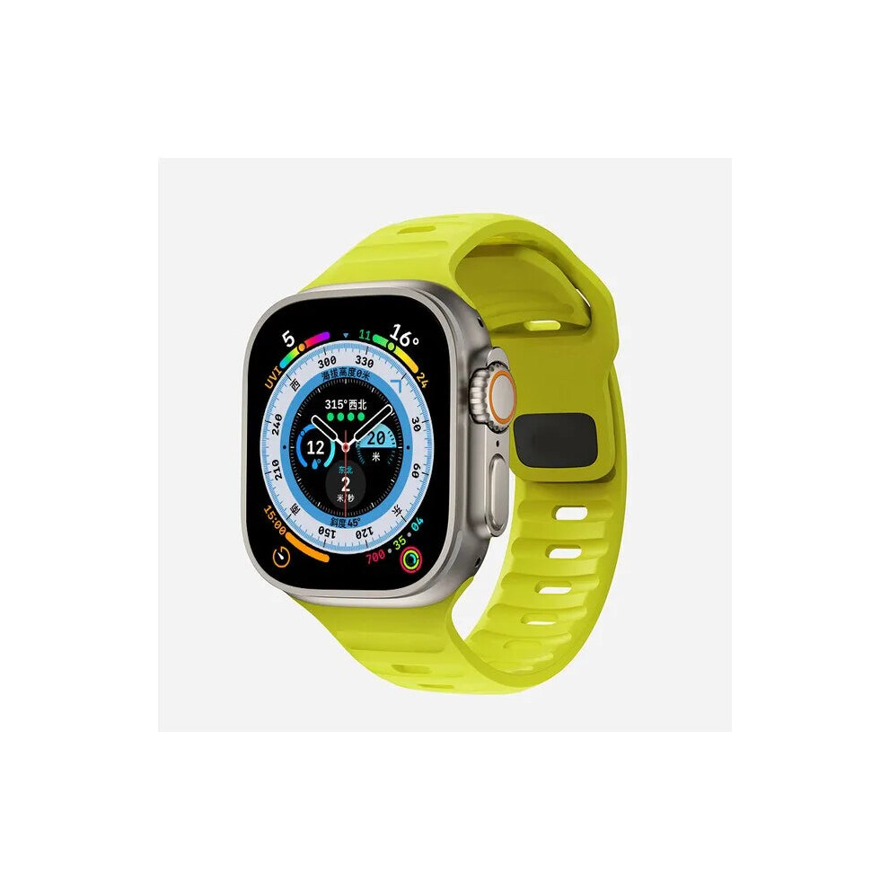 (B5 42 44 45 49Mm) Soft Silicone Strap For Apple Watch Ultra Band Iwatch Yellow 120405579410