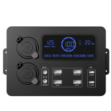 Portable Control Hub with LED Lights Adapter Mini Power Box 100W for RVs,Boats Display 12V A