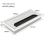 80x160 Office Desk Threading Box Computer Table Wire Hole Cover Square Brush Plate Silver 7