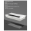80x160 Office Desk Threading Box Computer Table Wire Hole Cover Square Brush Plate Silver 2