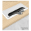 80x160 Office Desk Threading Box Computer Table Wire Hole Cover Square Brush Plate Silver 8