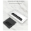 80x160 Office Desk Threading Box Computer Table Wire Hole Cover Square Brush Plate Silver 5