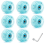 τεμαχίων Glitter Light Up Roller Skate Wheels Φωτεινός με Εγκατεστημένα Ρουλεμάν 58x32mm 82A Μπλε 2