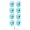 τεμαχίων Glitter Light Up Roller Skate Wheels Φωτεινός με Εγκατεστημένα Ρουλεμάν 58x32mm 82A Μπλε 3