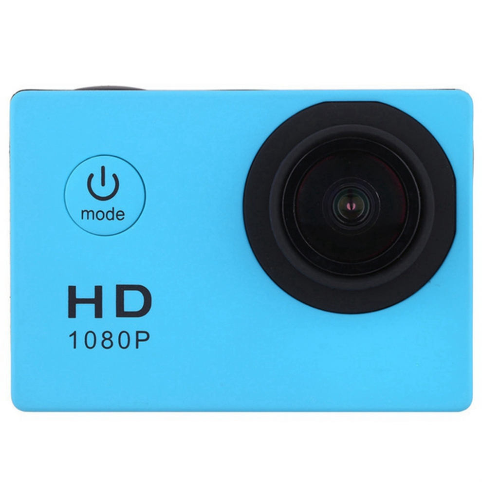 1080P Hd Action Camera Lcd Screen Waterproof 30M Sports Cam For Bicycle, Motorcycle, Skiing, Diving Blue 4852394636084