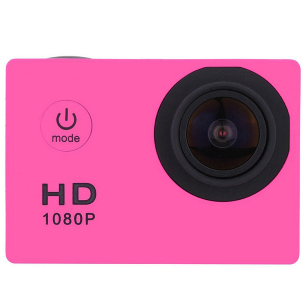 1080P Hd Action Camera Lcd Screen Waterproof 30M Sports Cam For Bicycle, Motorcycle, Skiing, Diving Pink 4852394636145