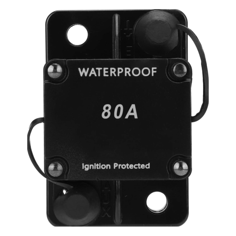 Ht-608 Circuit Breaker Waterproof Automatic Switch Auto Reset Holder Inverter Overload Dc12-24V 80A 4852394643808