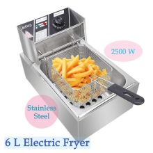 6L Commercial Electric Deep Fat Chip Fryer Fry Tank 2500W Stainless Steel UK