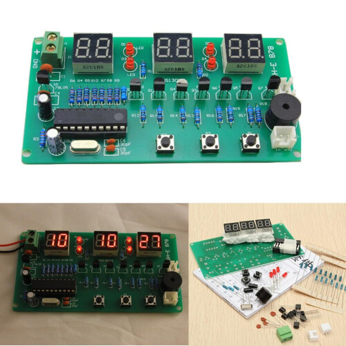 10pcs 5V-12V AT89C2051 Multifunction Six Digital LED DIY Electronic Clock Kit 1