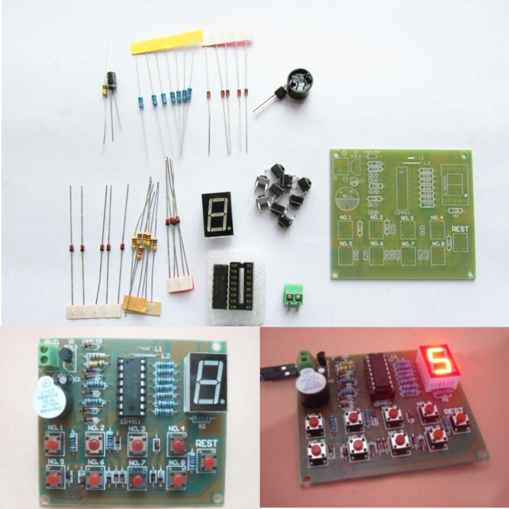 Photos - Educational Toy GreenZech 8 Channel Digital Display Answerer DIY Kit Electronic Skill Competition Teaching and Training DIY Part (DIY Kit)