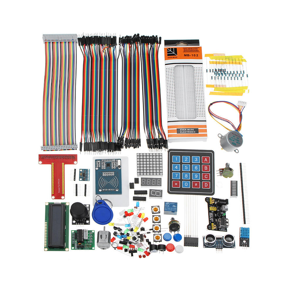 LCD1602 Breadboard DuPont Cable RFID Starter Learning Kit For Arduino Raspberry Pi 3 Pi 2 Model B / B+