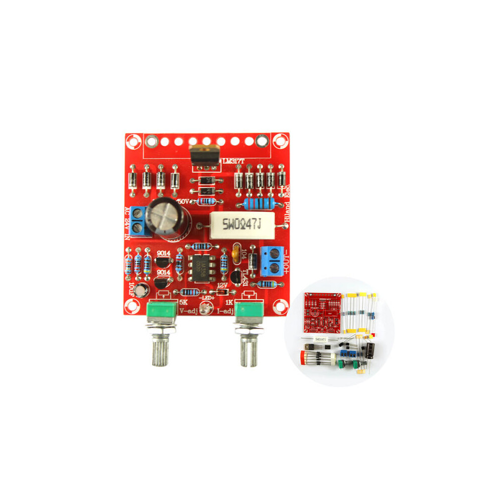 Original Hiland DIY 0-30V 0-1A LM317 Adjustable Voltage Current Power Supply Kit
