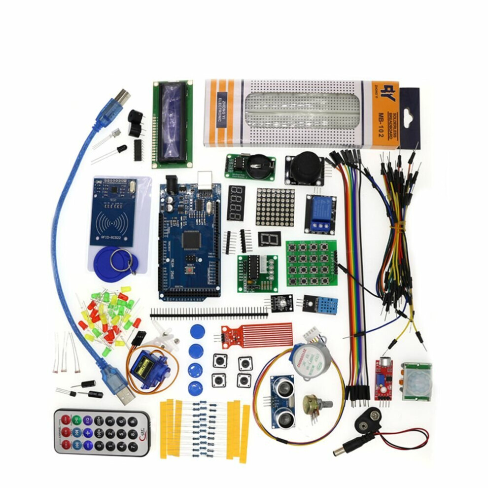 Mega2560 R3 Starter Kit Motor Servo Rfid Ultrasonic Ranging Relay Lcd For Arduino 8727971252703