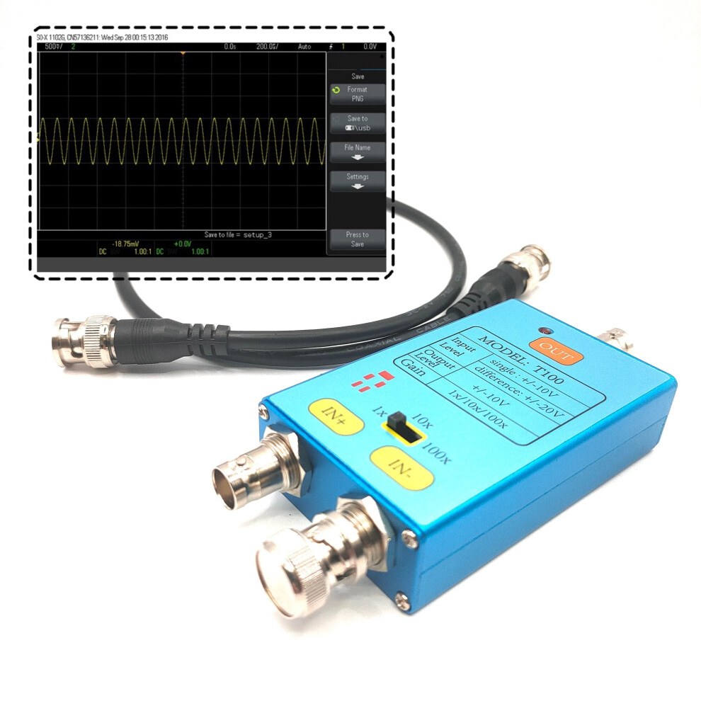 10M Bandwidth Oscilloscope Differential Probe Signal Amplifier For Weak Electrical Signal Measurement With Metal Shell 8727971255032
