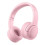 (Pink) Portable Foldable Kids Headphone Bluetooth Wireless Headset Built-in Mic with Type-C Charging 12