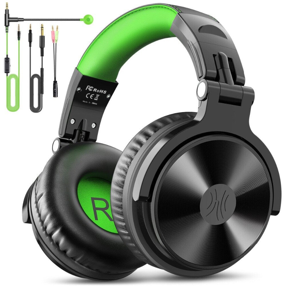 Wired Headphones Stereo 50Mm Drivers Noise Reduction Over-Ear Earphone 3.5Mm/6.35Mm Foldable Studio Dj Gaming Headset With Detachable Mic 6112212294673