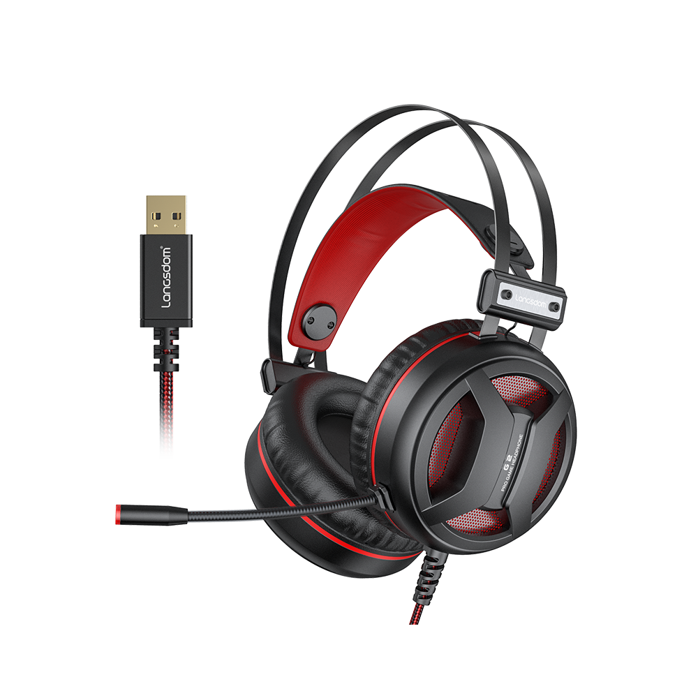 () Usb 7.1 Gaming Headset Rgb Headphone With Noise Cancelling Microphone For Pc Laptop Ps4 Xbox Blue/Light 6112212294246