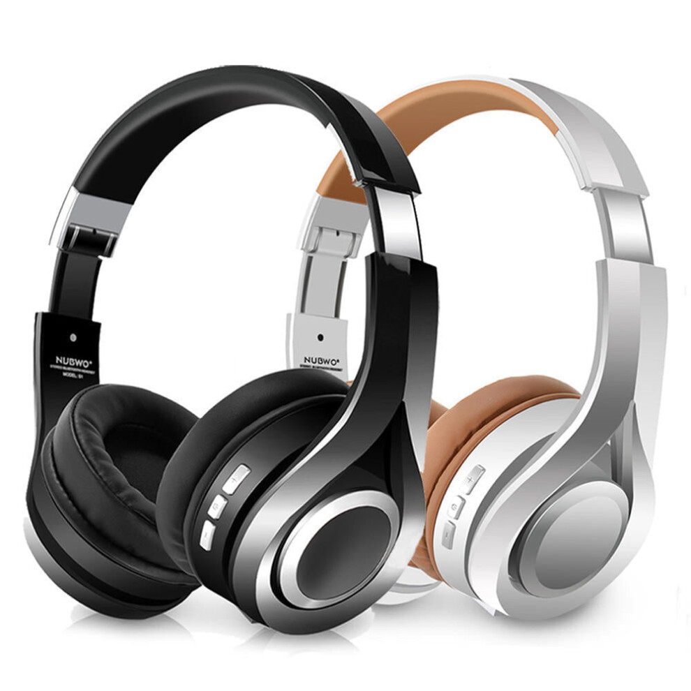 (White) Stereo Wireless Bluetooth Headphone Headset Foldable Earphone With Mic White 6112212291962