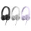 (Black) Stereo Metal Wired Control Headphone Foldable Headset With Mic for Smart phone 2