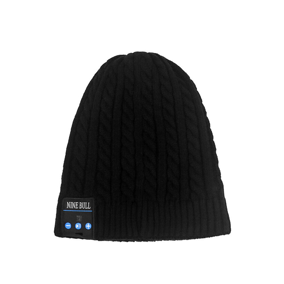 (Grey, knit hat) Wireless Bluetooth Headphones Hat Stereo Hands-Free Calling Music Knitted Smart Beanie Winter Outdoor Sports Over-Head with Mic