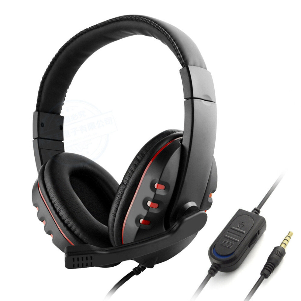 ( + Packing Bag) Gaming Headphones 40Mm Drivers Surround Sound Bass 3.5Mm Head-Mounted Wired Headset With Mic For Gamer Blue 6112212289020