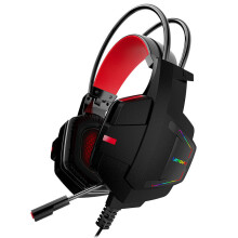 Gaming Headset 40mm Driver Noise Reduction RGB Luminous Head-Mounted USB Wired Headphones with Mic for Gamer Computer