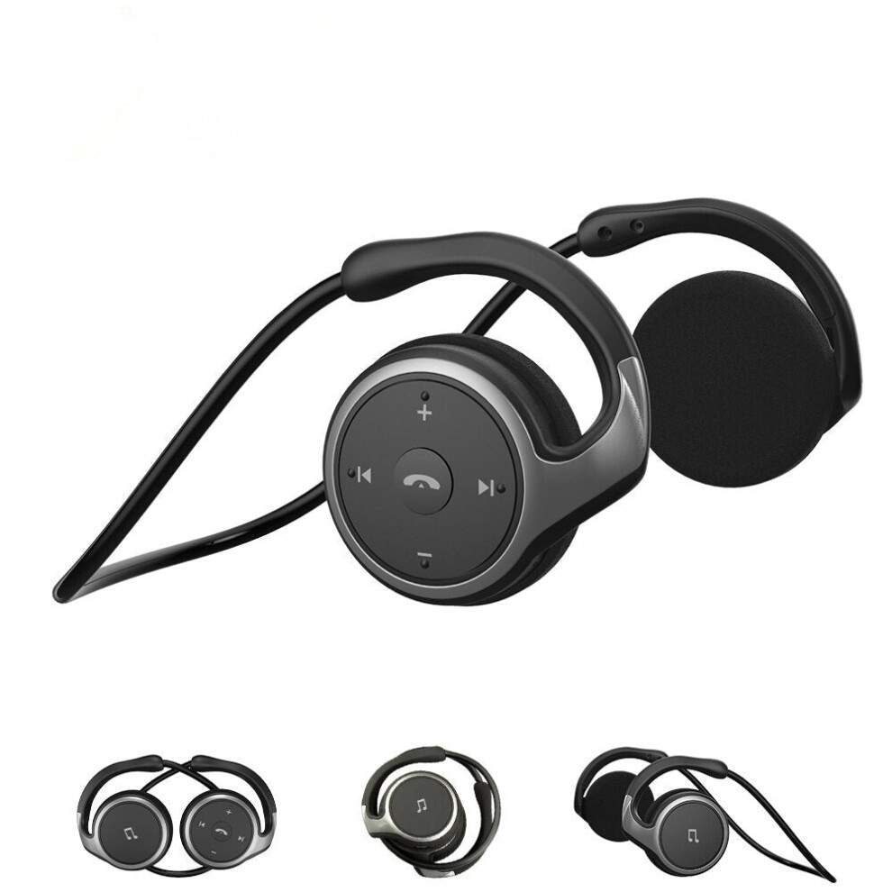 (Black) Bluetooth 5.0 Headsets Deep Bass 3D Stereo Sound Wireless Sports Earphones With Microphone Black 6112212288054