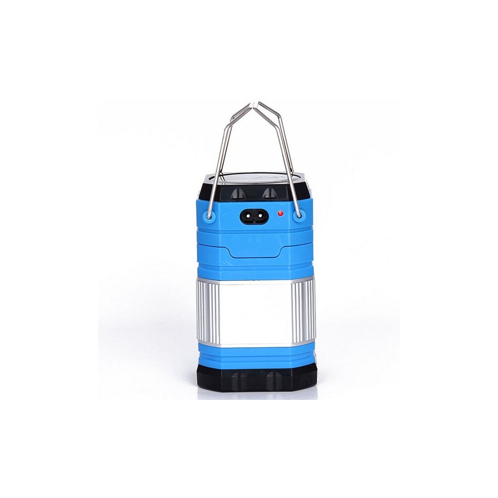 Photos - Flashlight GreenZech Solar Powered Rechargeable USB Stretchable LED Lamp Lantern For Outdoor Camping Hiking (Blue, US Plug)
