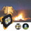 20W Double Round USB Portable Waterproof COB Camping Light Rechargeable 3Modes LED Work Light 8