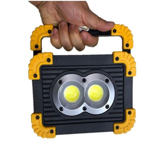 20W Double Round USB Portable Waterproof COB Camping Light Rechargeable 3Modes LED Work Light 2