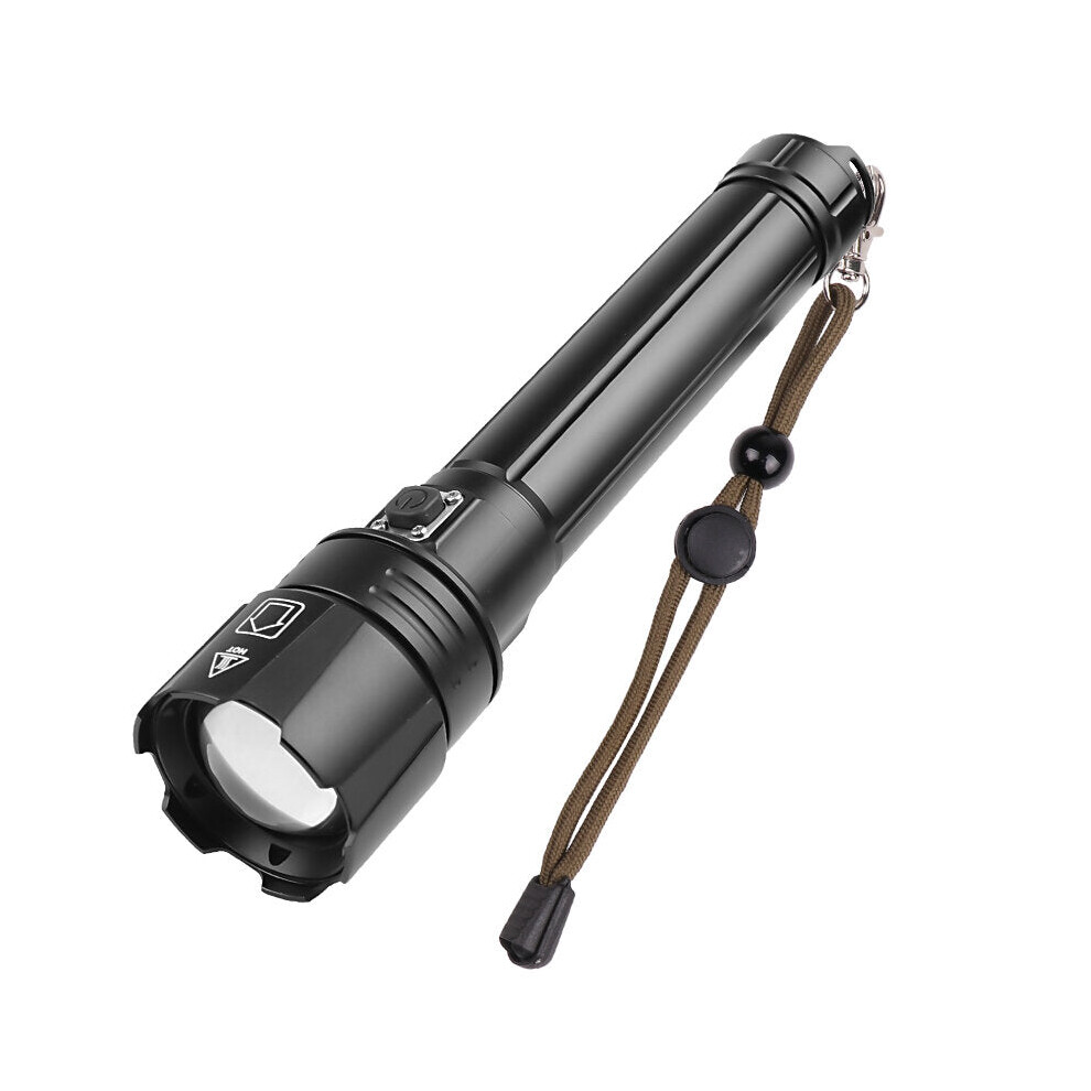 Telescopic Zoom Flashlight 26650 USB Charging Waterproof LED Torch For Outdoor Camping Fishing