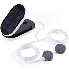 Pond Oxygenator, 3 Working Modes Flip Air Pump Solar Powered Oxygenator Water Oxygen Pump, Air Pump Fish Tank with USB Powered Pond Aerator Aquarium