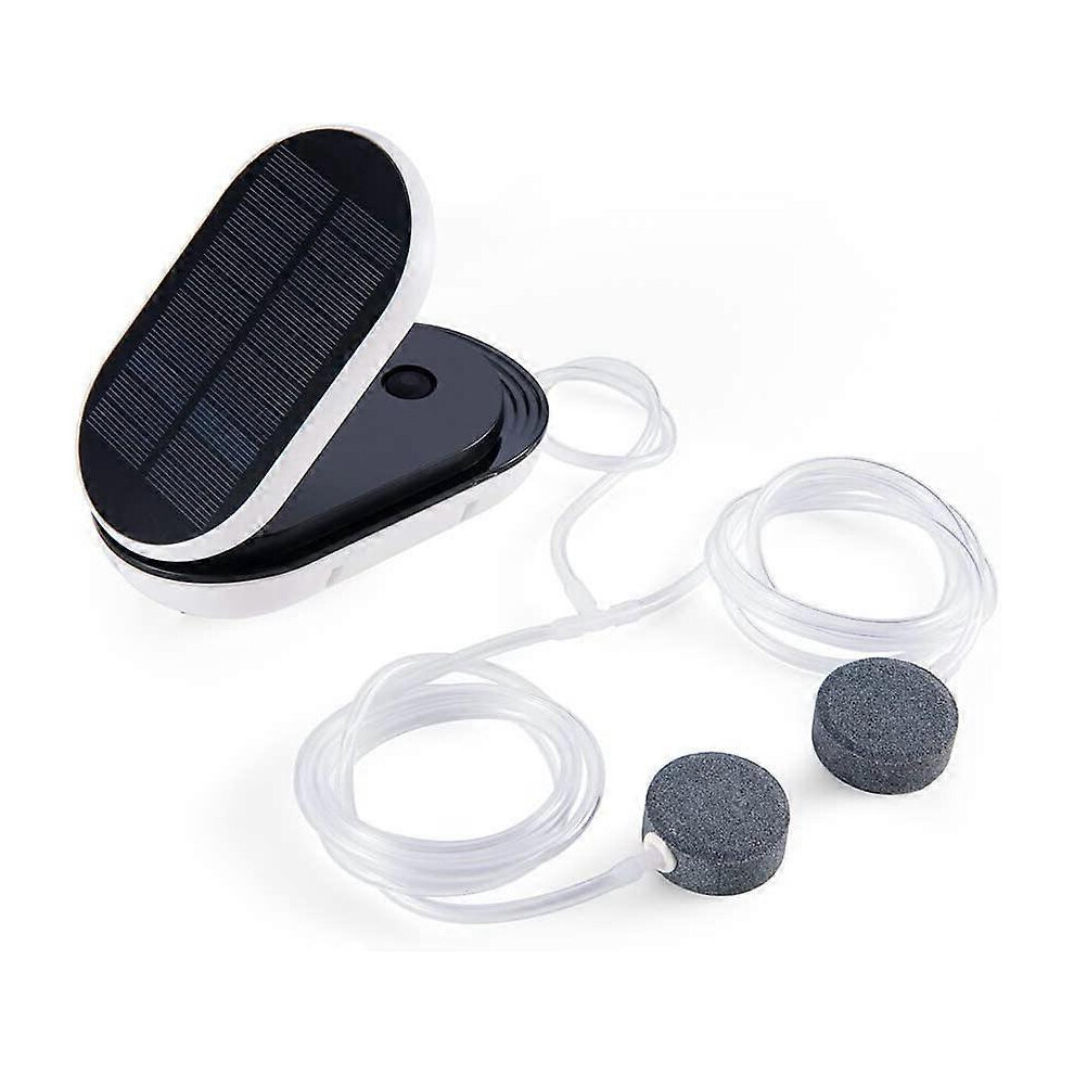 Pond Oxygenator, 3 Working Modes Flip Air Pump Solar Powered Oxygenator Water Oxygen Pump, Air Pump Fish Tank with USB Powered Pond Aerator Aquarium