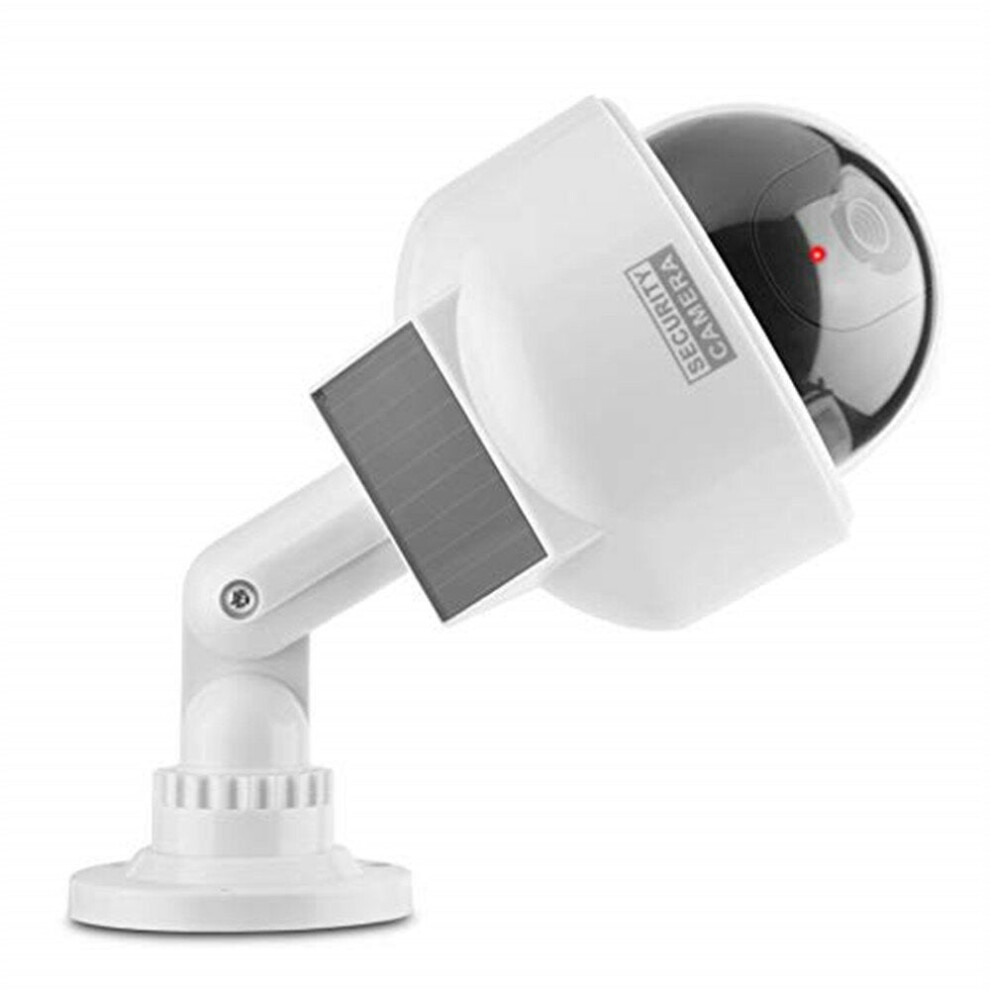 CCTV Camera Solar Power Video Surveillance Outdoor Fashing Red LED Simulation Battery Security Dome Cam