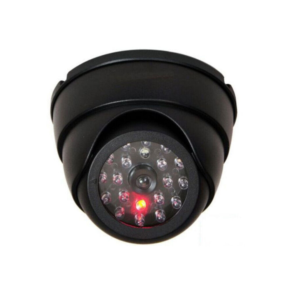 (White) IP Camera Realistic Security CCTV With Red LED Flashing Light