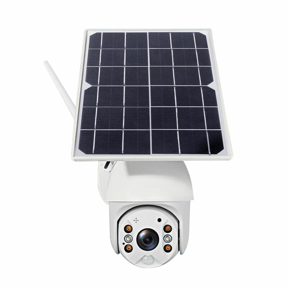 (Without Battery, US) Solar IP Camera HD 1080P 4G Solar Panel Camera IP66 Waterproof Outdoor Network Cloud Storage Smart Night Vision PIR Motion Detector Remote Viewing
